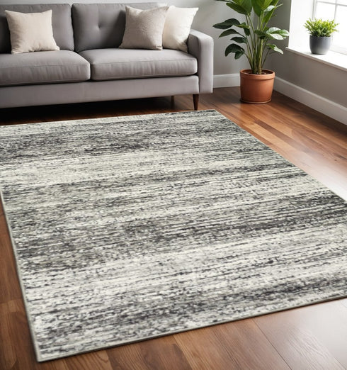 2' X 8' Gold And Slate Abstract Runner Rug